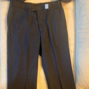 Men's Brooks Brothers Black Pin Striped Suit, Made in Italy, Size 38/32